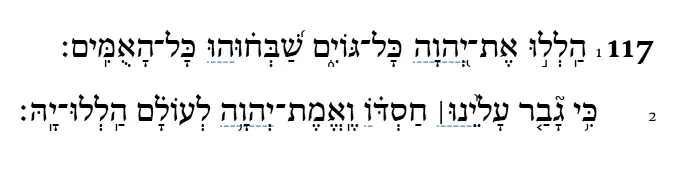 This is Psalm 117 in the Hebrew Bible.
