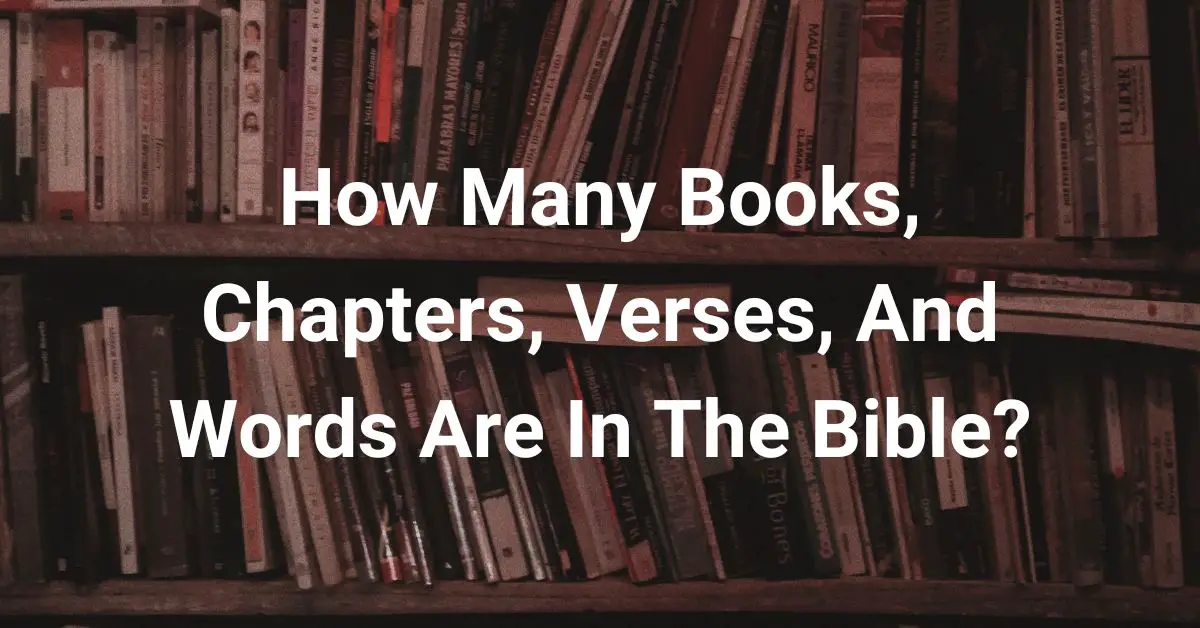 How Many Books, Chapters, Verses, and Words Are In The Bible?